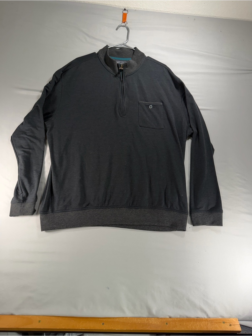 Pebble Beach Performance Mens XL 1/4 Zip Golf Pullover Sweater Black Jacket